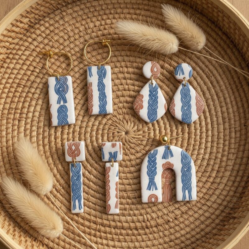Boho tkanje · Mediteran – primer minđuša