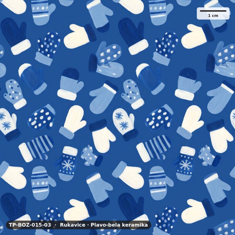 Rukavice · Plavo-bela keramika – TP-BOZ-015-03
