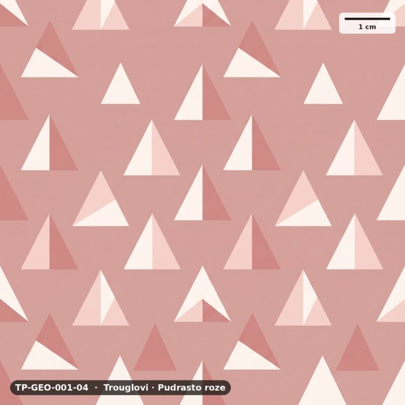Trouglovi · Pudrasto roze – TP-GEO-001-04