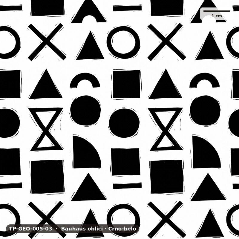 Bauhaus oblici · Crno-belo – TP-GEO-005-03