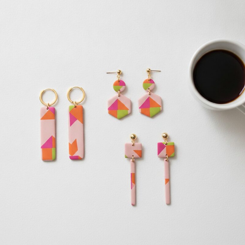 Tangram · Neon pop – primer minđuša