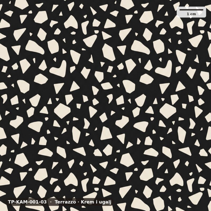 Terrazzo · Krem i ugalj – TP-KAM-001-03