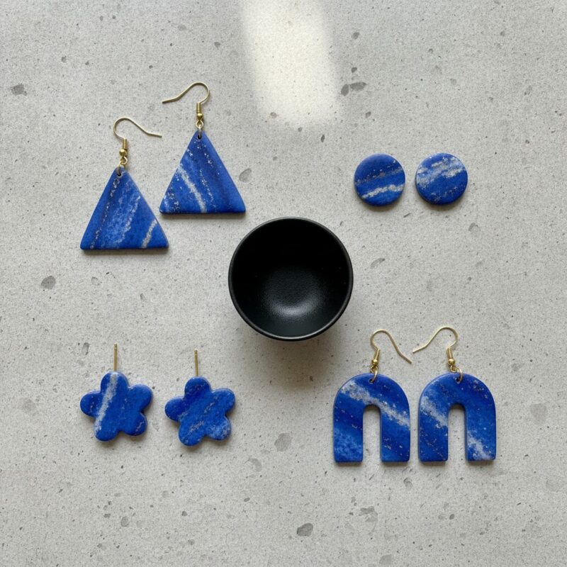 Lapis lazuli · Kobalt – primer minđuša