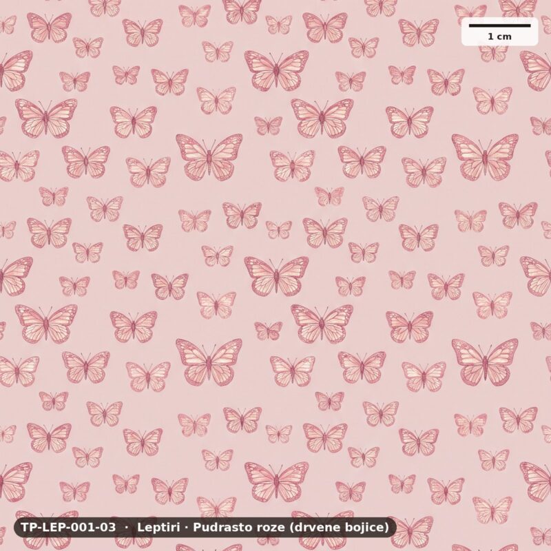 Leptiri · Pudrasto roze (drvene bojice) – TP-LEP-001-03