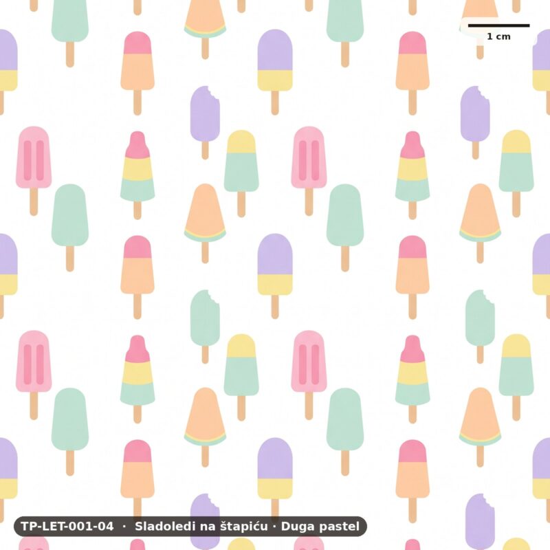 Sladoledi na štapiću · Duga pastel – TP-LET-001-04