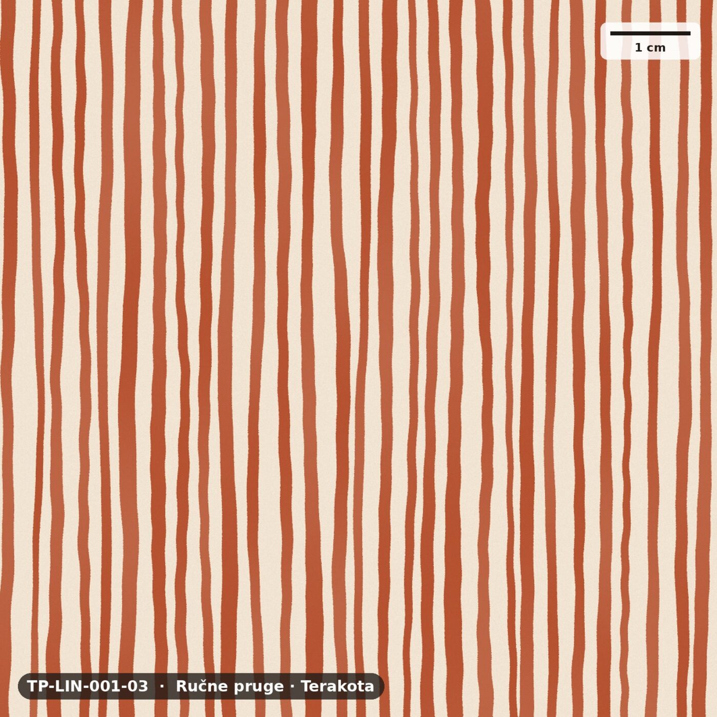 Ručne pruge · Terakota – TP-LIN-001-03
