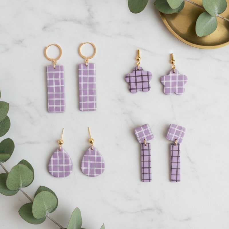 Ručna mreža · Lavanda – primer minđuša