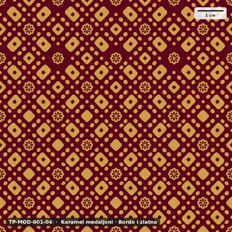 Karamel medaljoni · Bordo i zlatna – TP-MOD-001-04