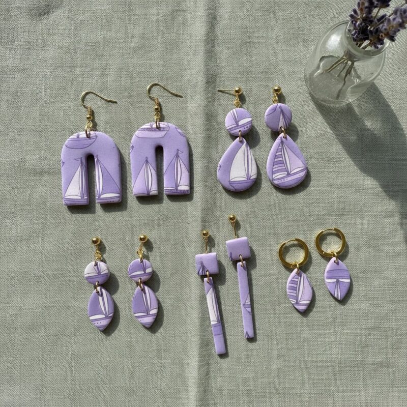Jedrilice · Lavanda – primer minđuša