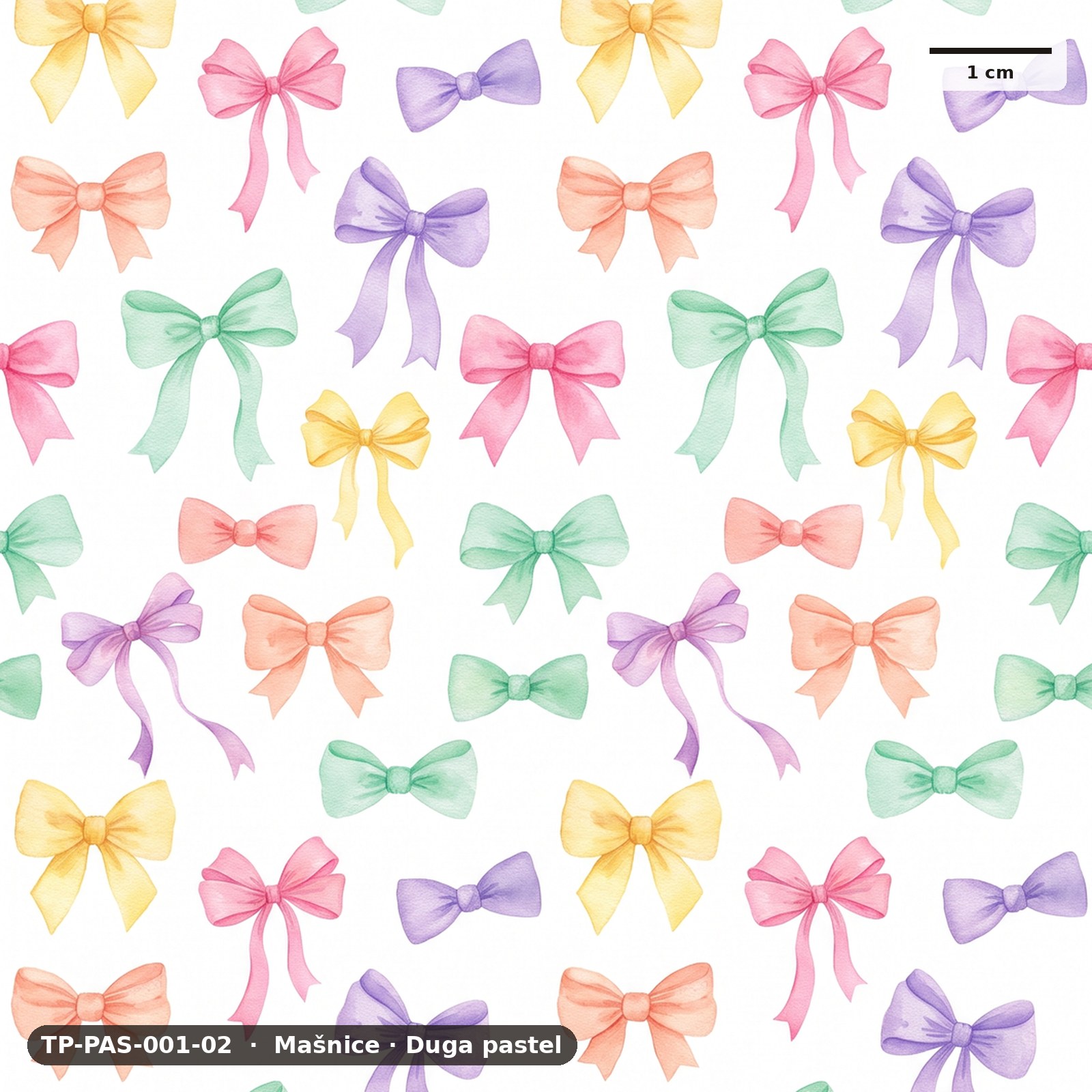 Mašnice · Duga pastel – TP-PAS-001-02