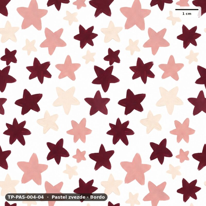 Pastel zvezde · Bordo – TP-PAS-004-04