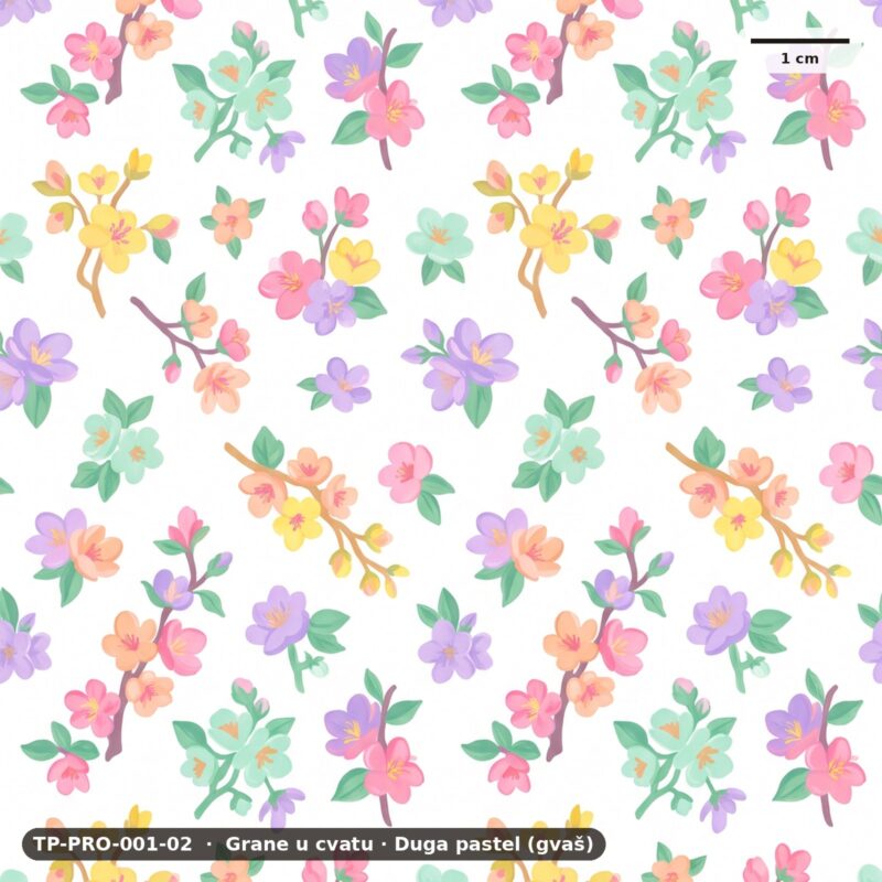 Grane u cvatu · Duga pastel (gvaš) – TP-PRO-001-02