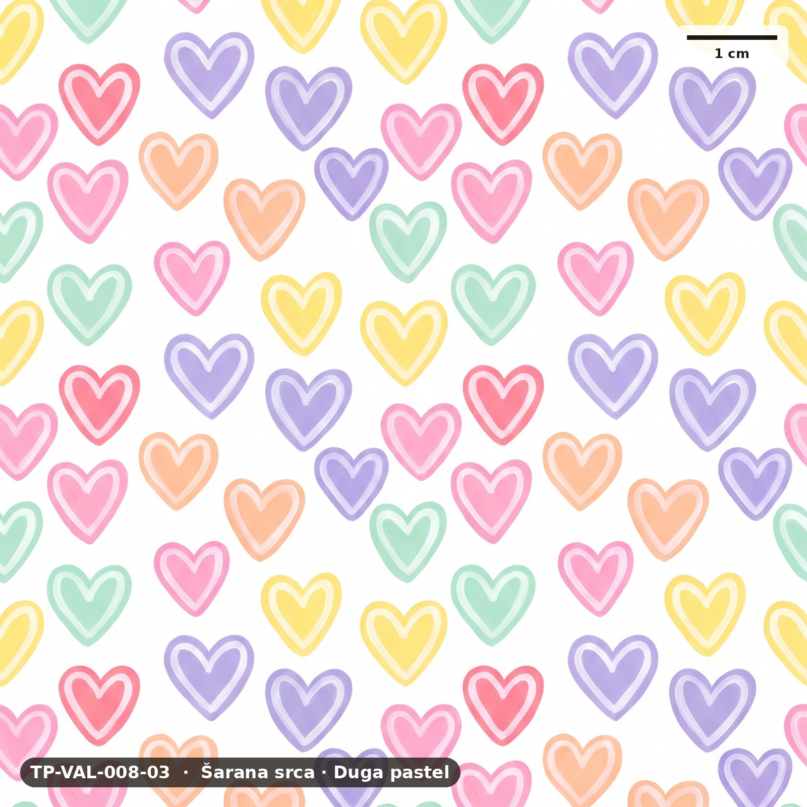Šarana srca · Duga pastel – TP-VAL-008-03