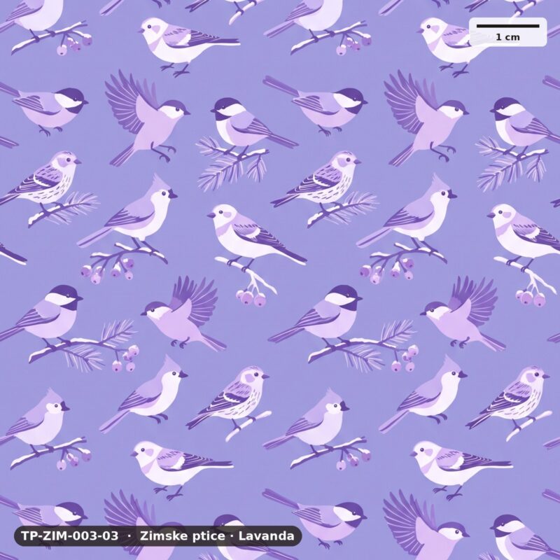 Zimske ptice · Lavanda – TP-ZIM-003-03